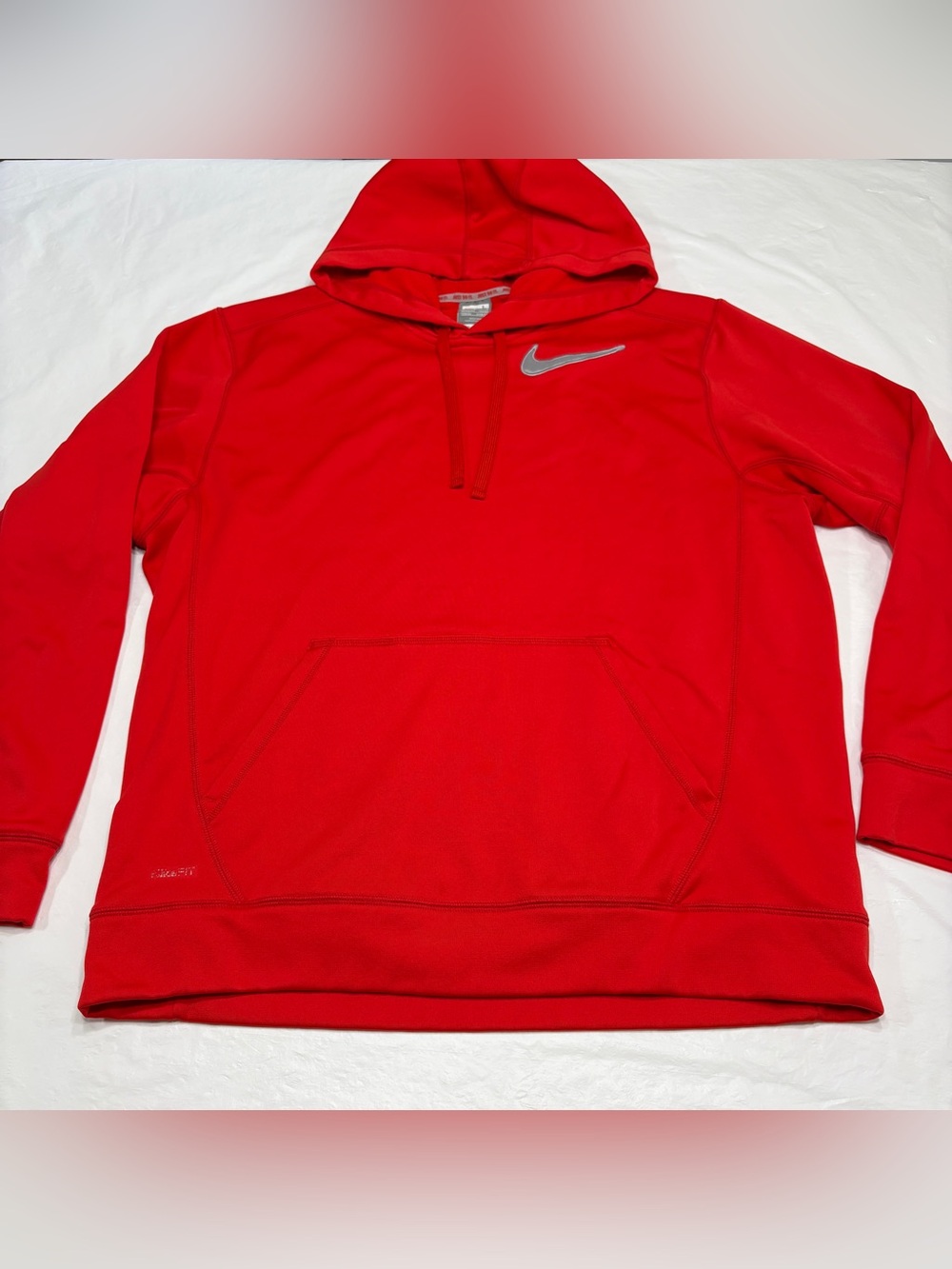Nike Fit Therma Red Pullover Hoodie Sweatshirt Men’s Large